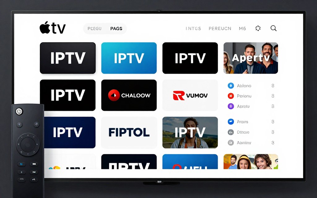 iptv provider usa application running on apple tv showing premium streaming interface and channel selection iptv provider usa application running on apple tv showing premium streaming interface and channel selection