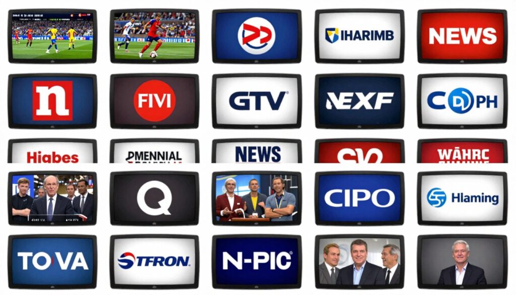 Diverse collection of live channels available from IPTV provider Diverse collection of live channels available from IPTV provider